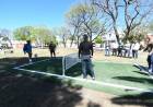 La Plaza Primero de Mayo ya cuenta con baños públicos y una cancha de fútbol tenis