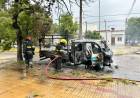 Dos dotaciones trabajaron para extinguir un incendio de vehículo