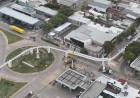 Se completó el armado de la última etapa de la estructura que sostiene el paso peatonal y bicisenda en altura