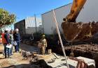 Avanza la obra de entubado del canal pluvial en barrio Parque