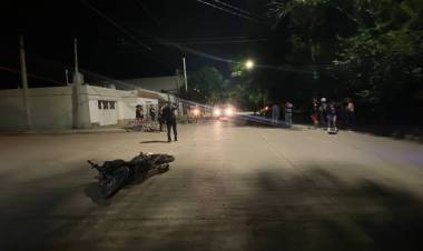 Accidente entre motos dejó como saldo dos lesionados 