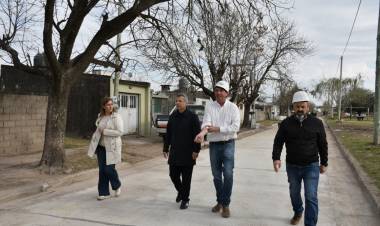 La obra de pavimentación en barrio Parque alcanza un 25?avance y suma nuevos tramos habilitados