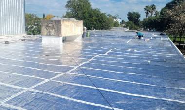 Se impermeabilizaron 465 m² de techos en la Escuela Bouchard