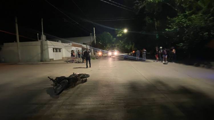 Accidente entre motos dejó como saldo dos lesionados 