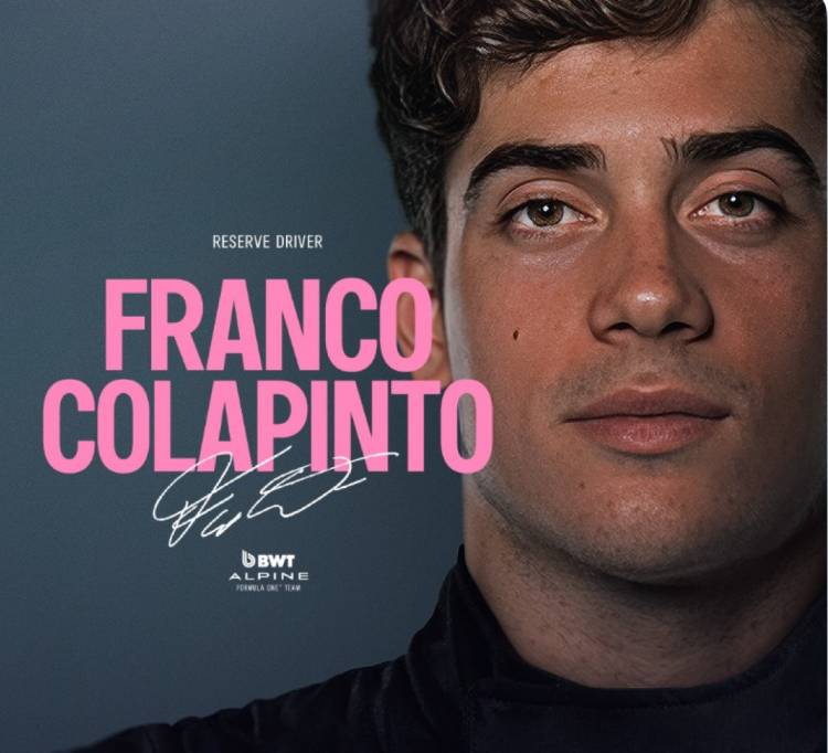 Franco Colapinto confirmado como piloto de reserva de Alpine en la Fórmula 1
