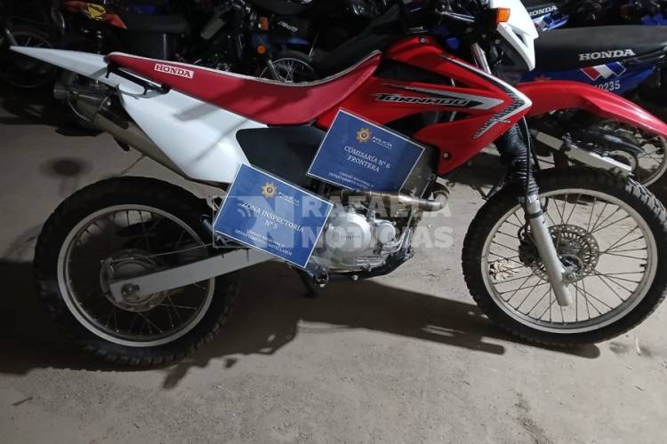 Frontera: recuperaron una moto con pedido de secuestro