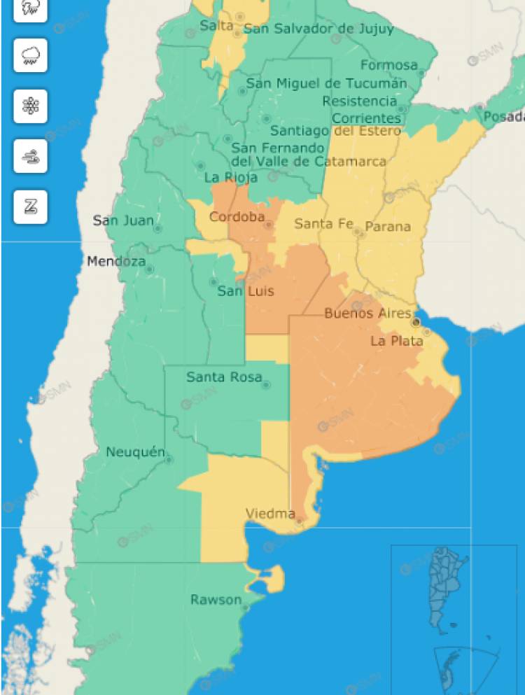 Alerta amarilla para San Francisco: se esperan tormentas para la noche del viernes y sábado 