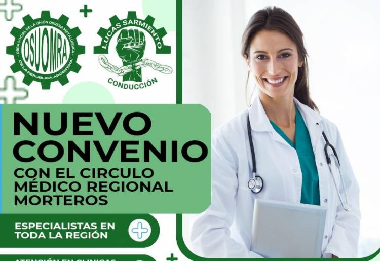 Nuevo convenio entre la UOM San Francisco y el Círculo Médico Regional Morteros