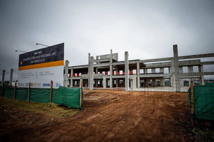 La construcción de la Sede Regional de la Universidad Provincial en San Francisco tiene un avance del 30%