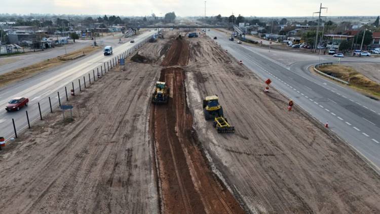Comenzó la construcción del altonivel en Ruta 19, a la altura de Malvinas Argentinas