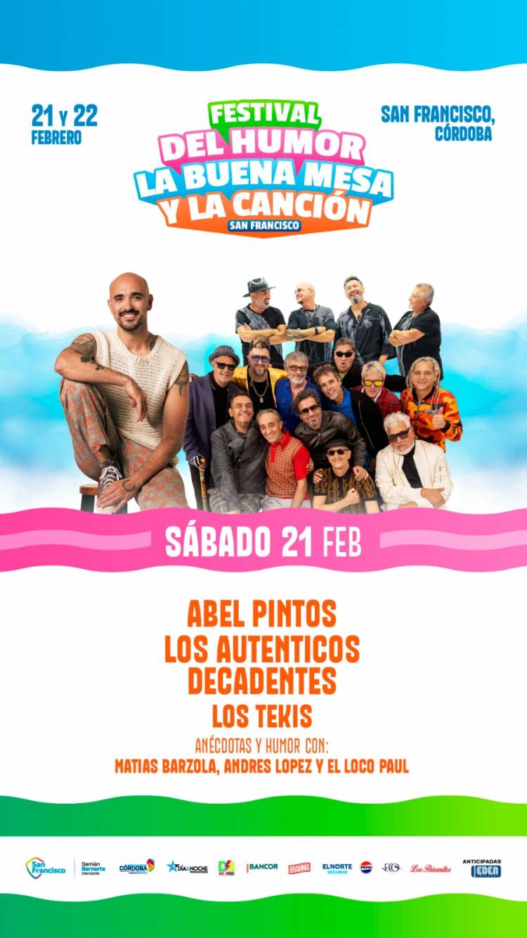 Festival Buena Mesa: Horarios confirmados de la grilla de la primera noche 