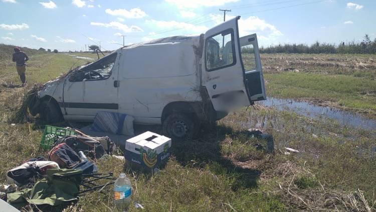 El Arañado: Perdió el control y terminó en la banquina
